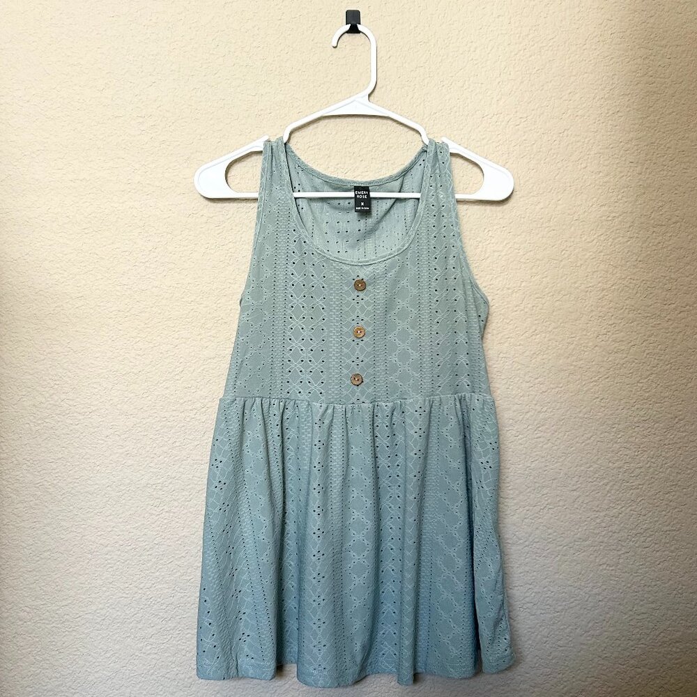 Women's Mint Green, Sleeveless Top, Medium